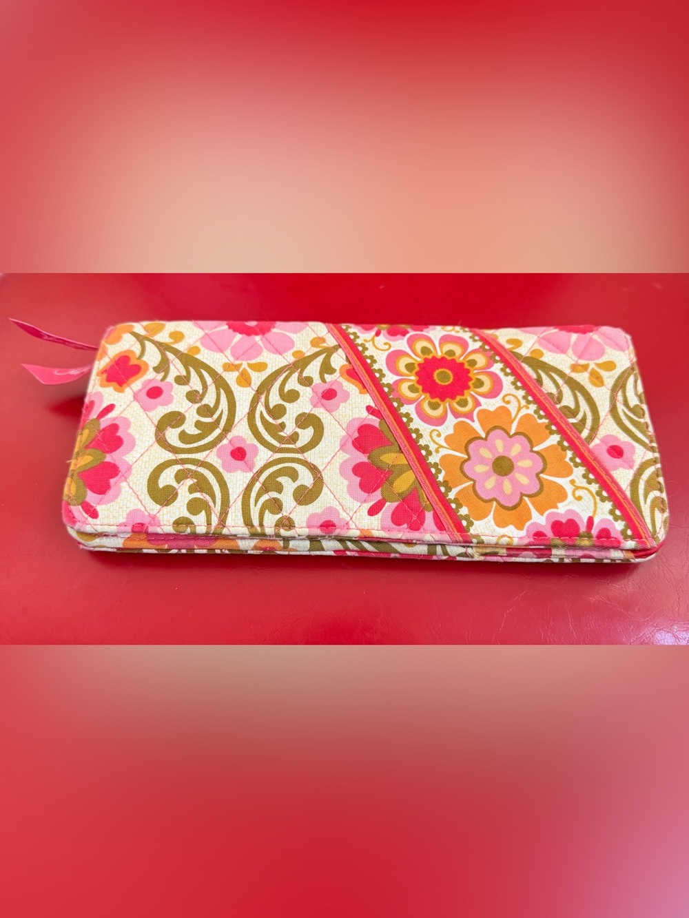 Vera Bradley Quilted Floral Zip Tablet Case - Pink, Orange, Green
